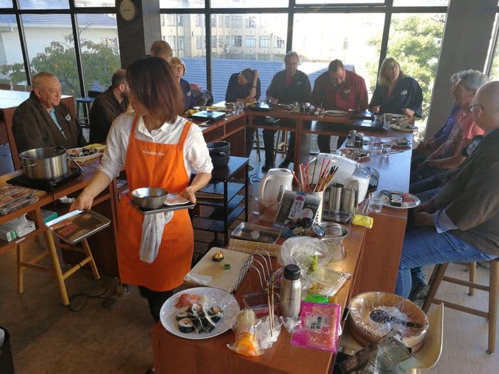 Sushi class in Kyoto