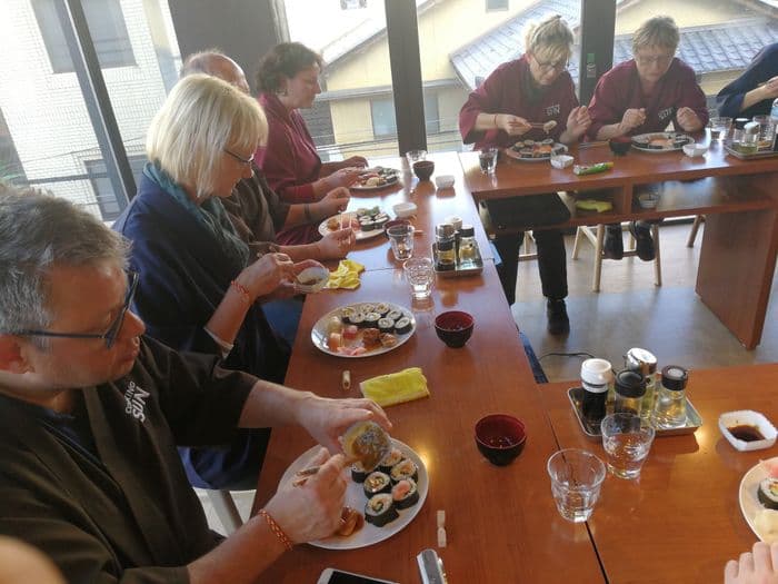 Sushi class in Kyoto