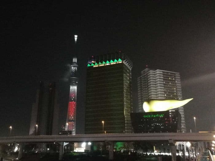Asahi Beer Hall by night