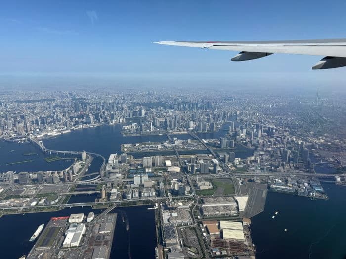 Tokyo from airplane