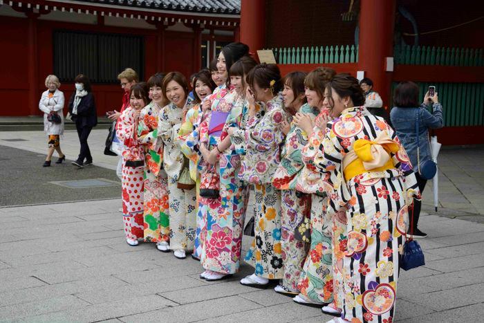 Kimono at Sensoji temple in Tokyo