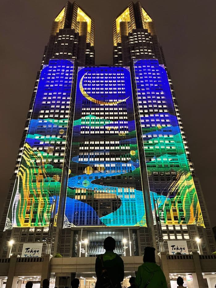 Lightshow am Metropolitan Building