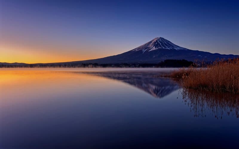 Fuji Sunrise Sonnenaufgang Januar