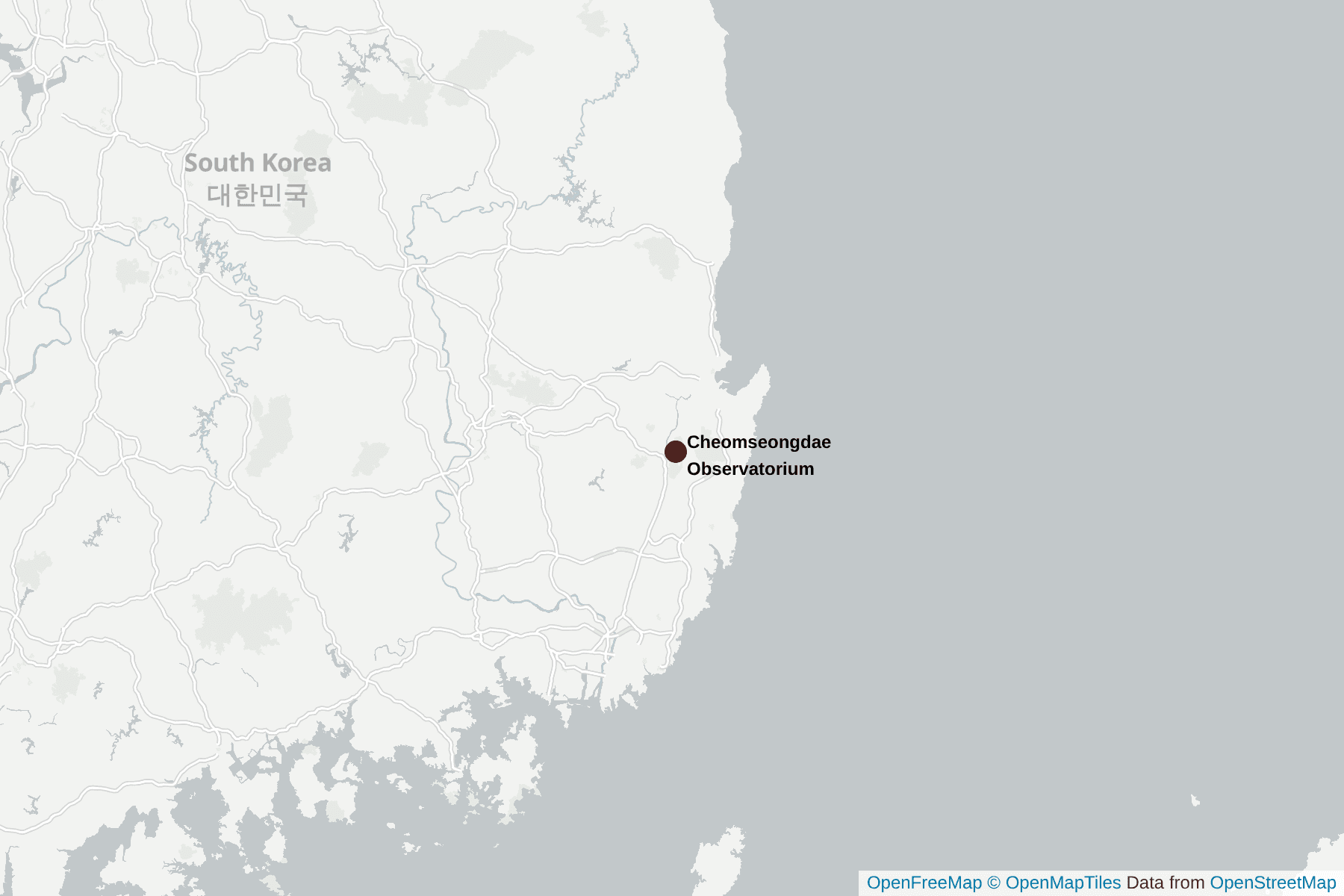 Karte von Cheomseongdae Observatorium