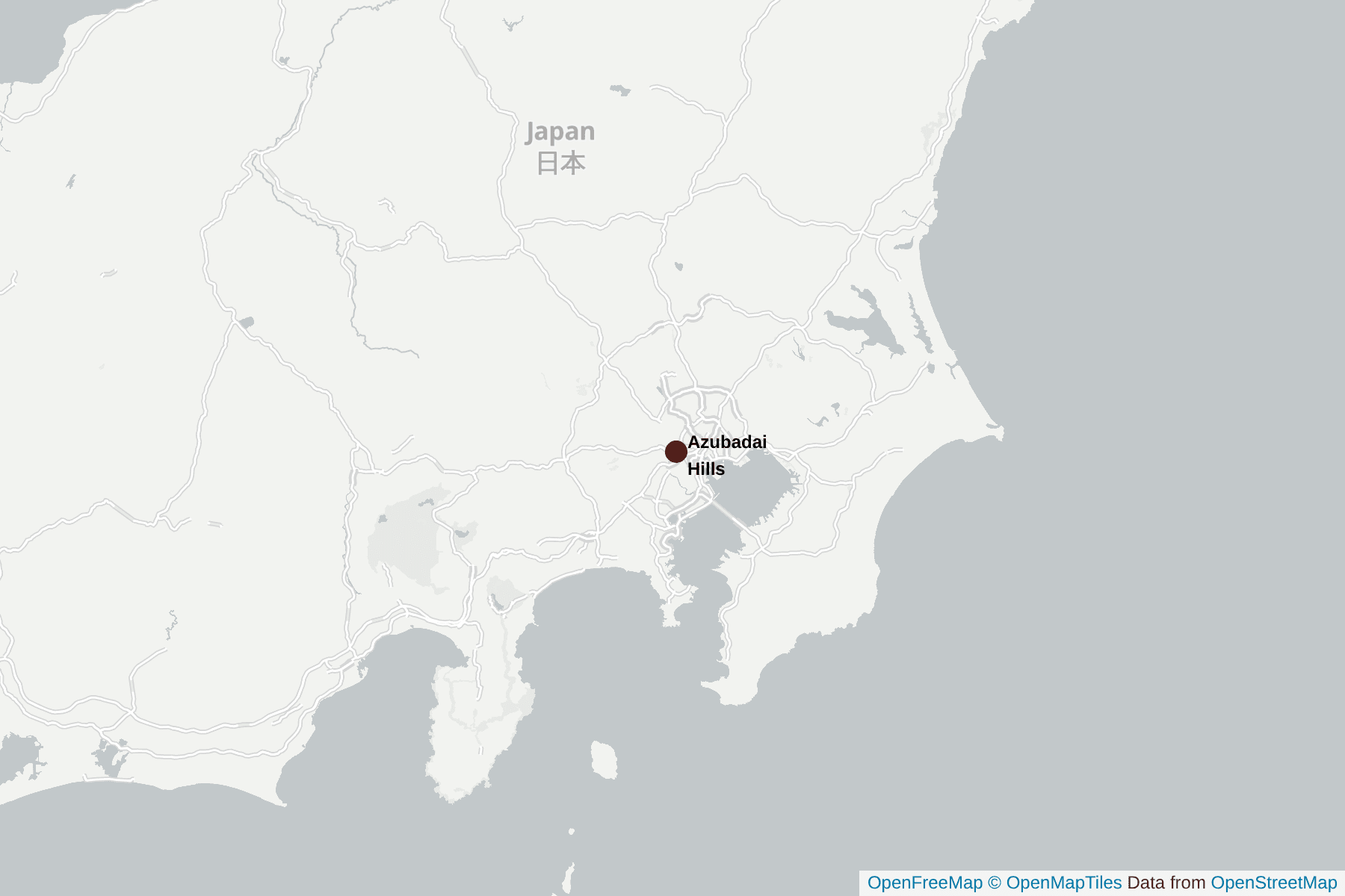 Karte von Azubadai Hills