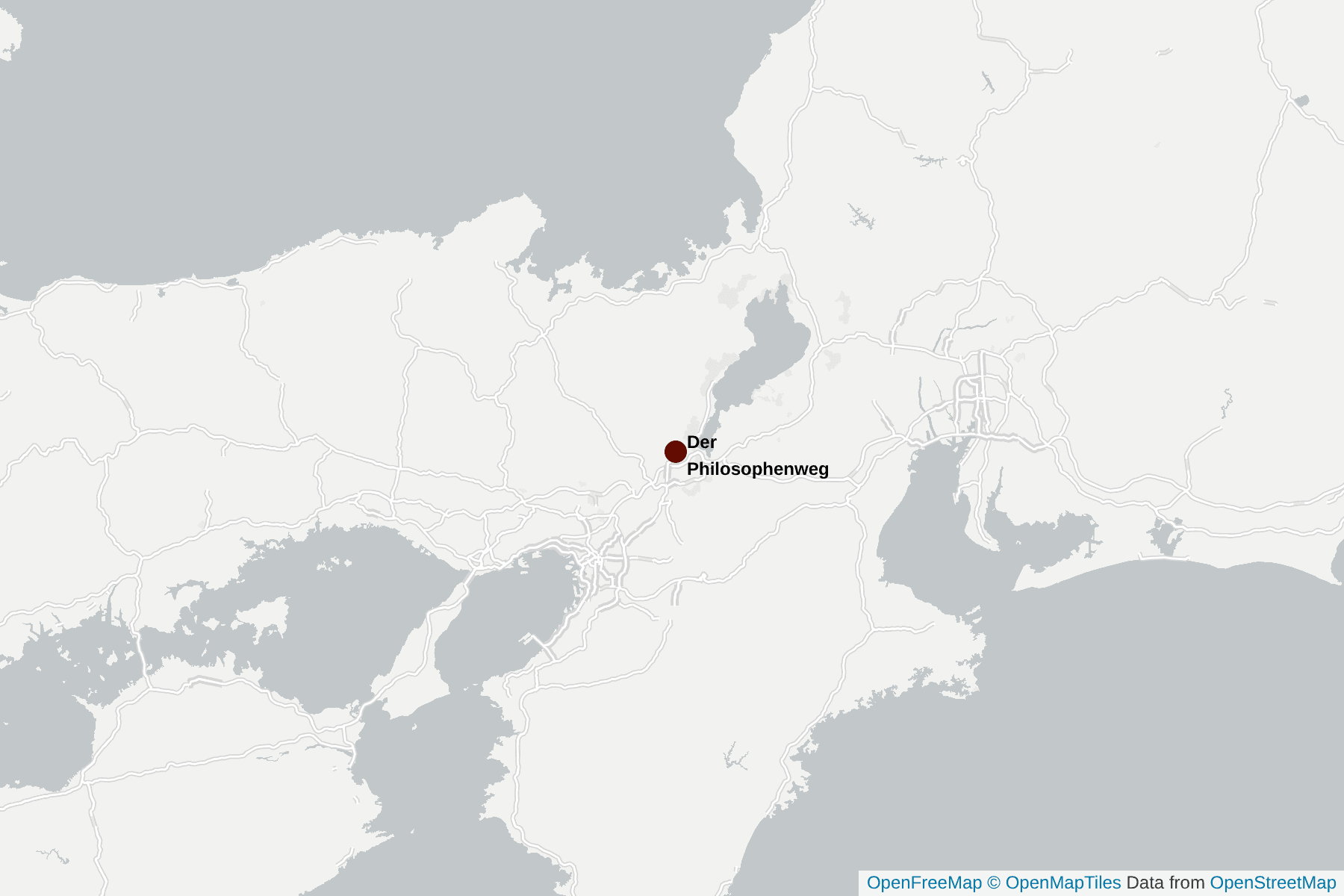 Karte von Der Philosophenweg